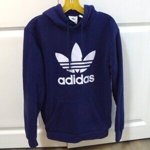 adidas Originals Navy Blue Classics Trefoil Hoodie Unisex Size Small